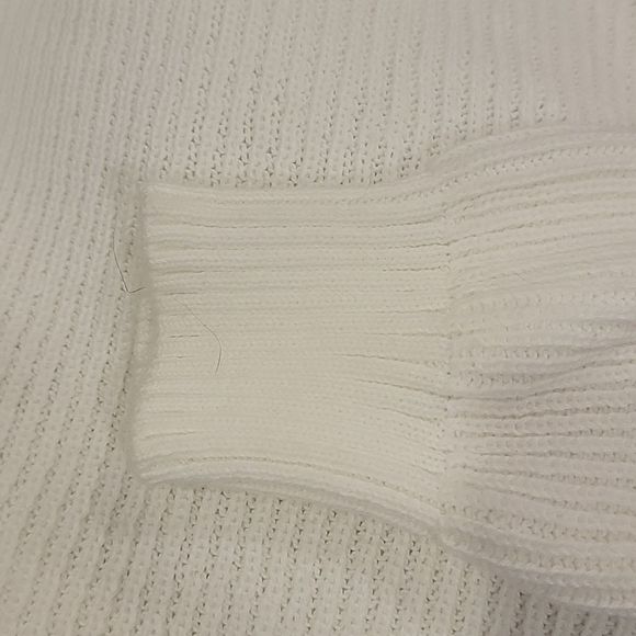 H&M Divided  White Ribbed Off the Shoulder Sweater  XS - Picture 4 of 4